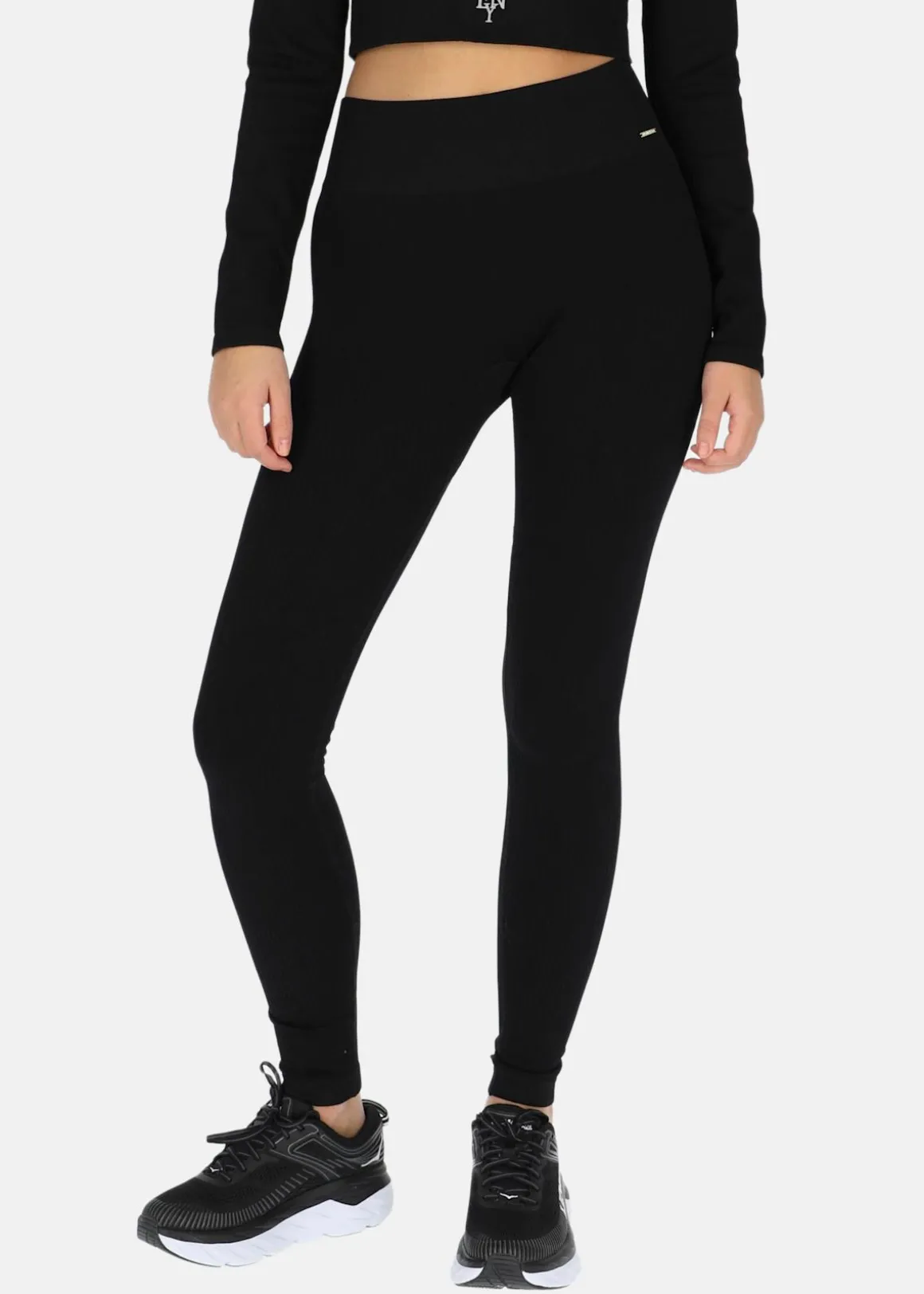 High Waist Rib Seamless Tights