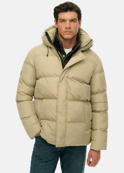 HOODED 5 BAFFLE SPORTS PUFFER