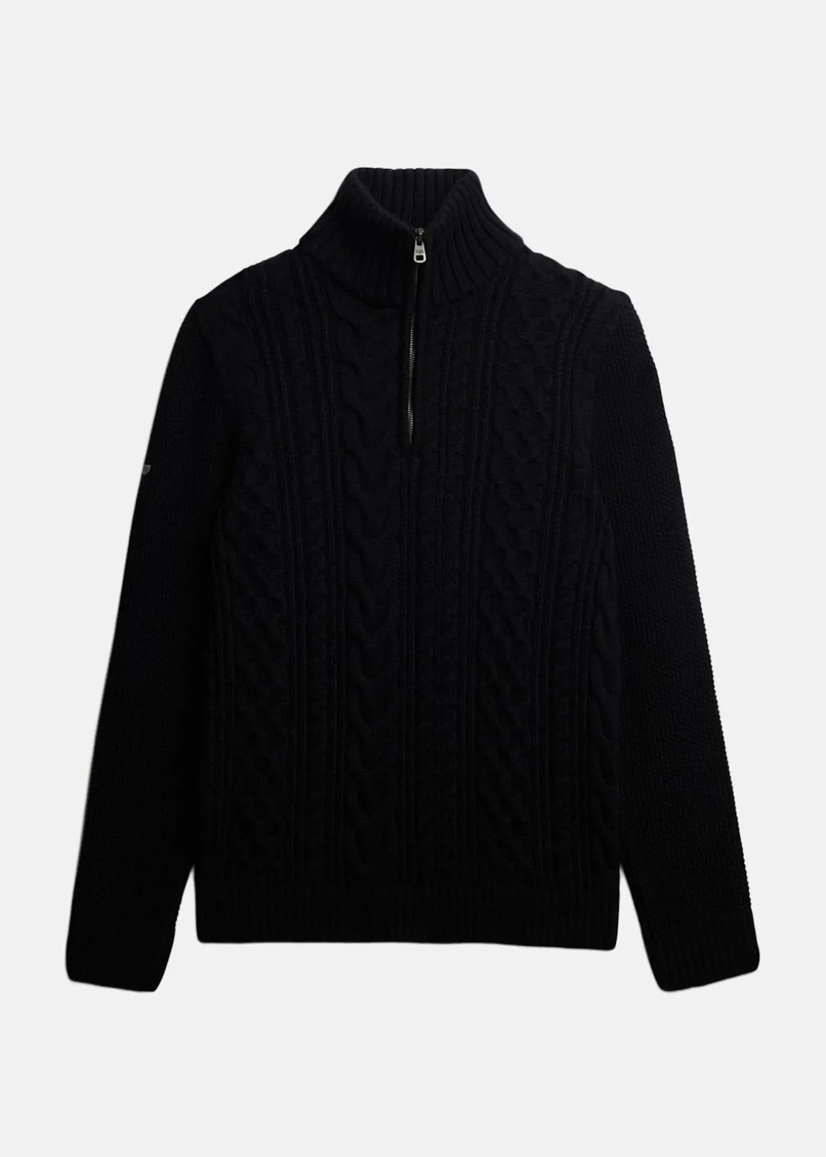 JACOB CABLE KNIT HALF ZIP