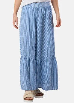 Marina Seersucker Long Skirt W