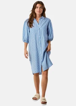 Marina Seersucker Oversized Shirt W