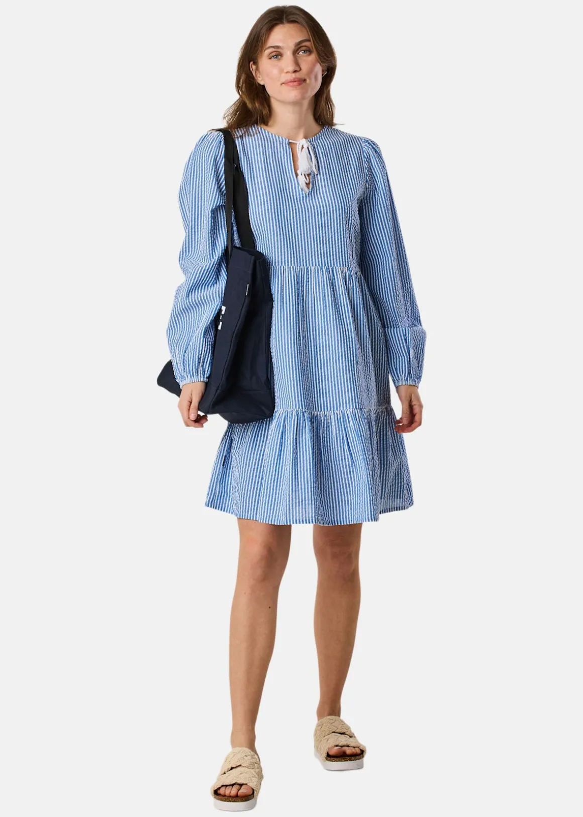 Marina Seersucker Tunic Dress W