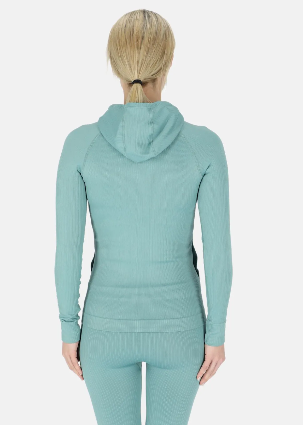 Ribbed Seamless Fullzip Hood W