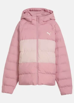 Synthetic Hooded Puffer Jacket