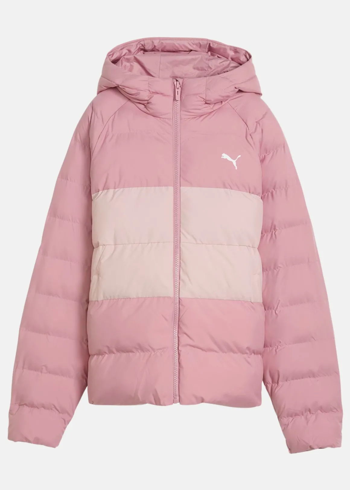 Synthetic Hooded Puffer Jacket