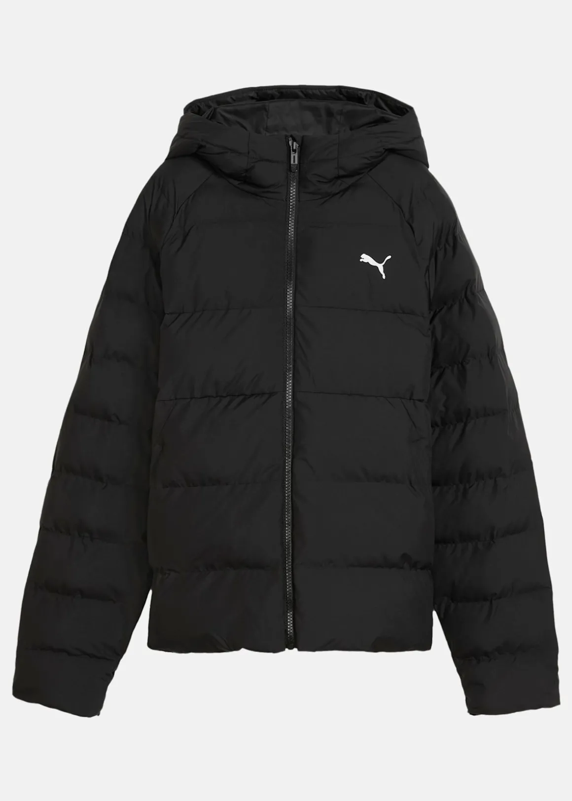 Synthetic Hooded Puffer Jacket